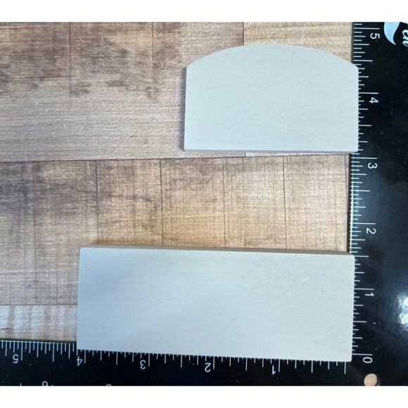 Handmade Wooden Folk Art Miniature Plaques With Painted Designs - Musicians & La - Picture 2 of 2